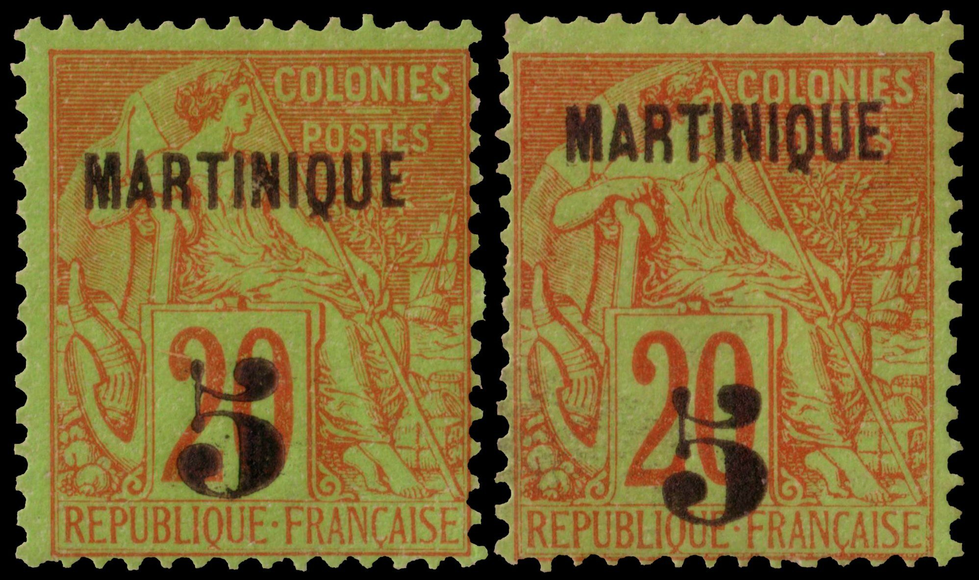 Lot 2124 - martinique Individual lots - Ponte Auction House Stamps Auction 505 Lot 2124 - martinique Individual lots - Ponte Auction House Stamps Auction 505