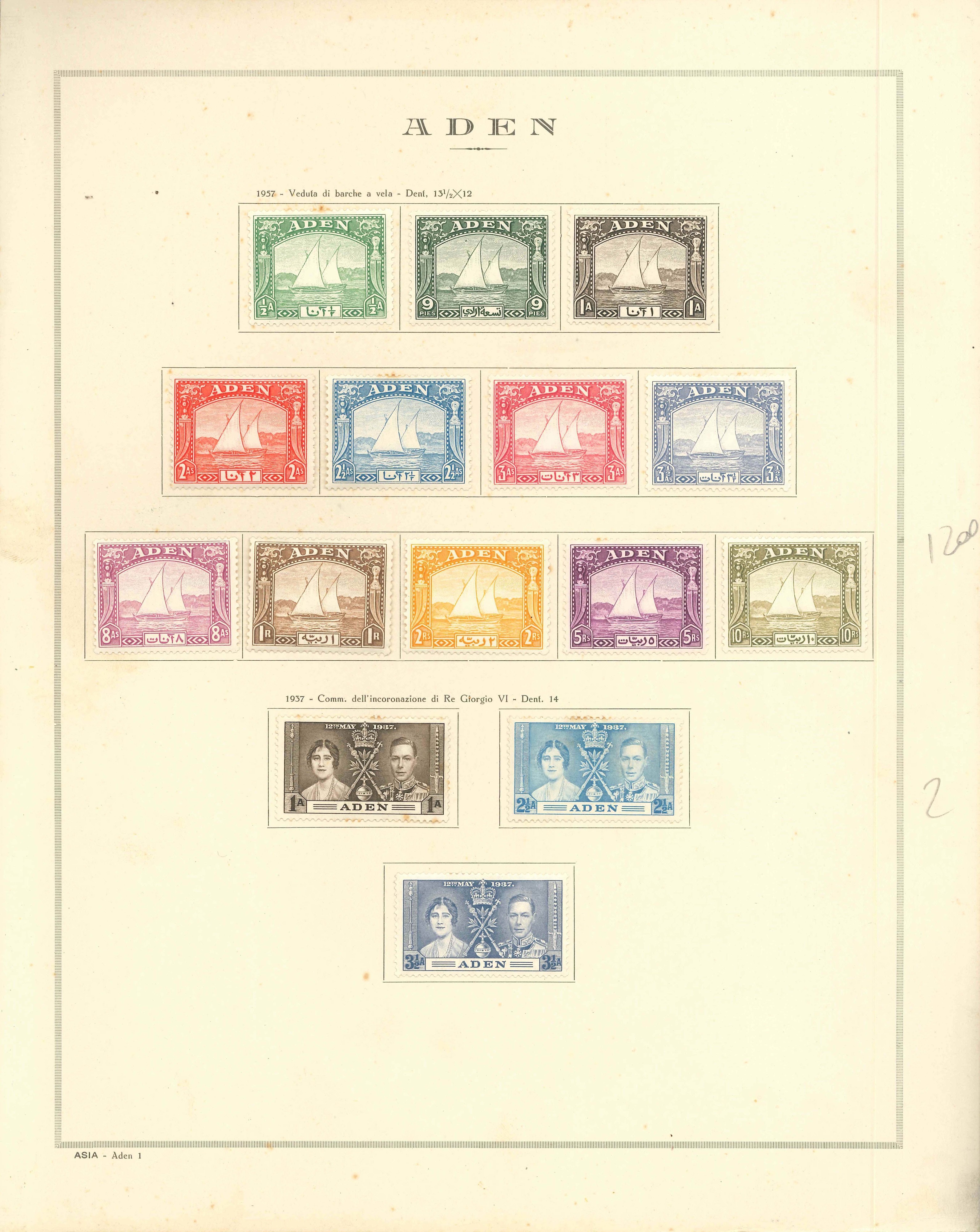 Lot 2180 - aden Lots & Collections - Ponte Auction House Stamps Auction 505 Lot 2180 - aden Lots & Collections - Ponte Auction House Stamps Auction 505