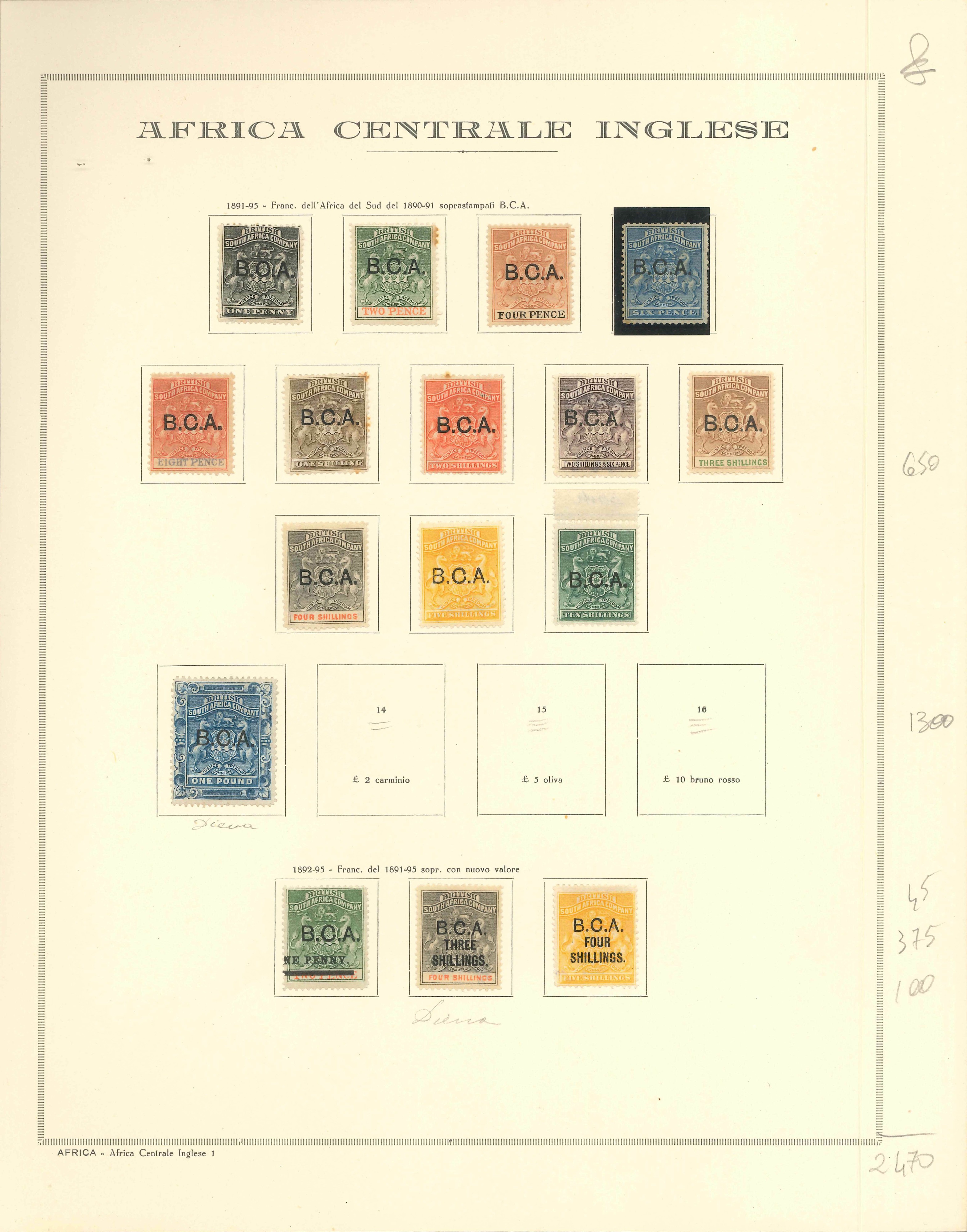 Lot 2208 - british central africa Lots & Collections -  Ponte Auction House Stamps Auction 505