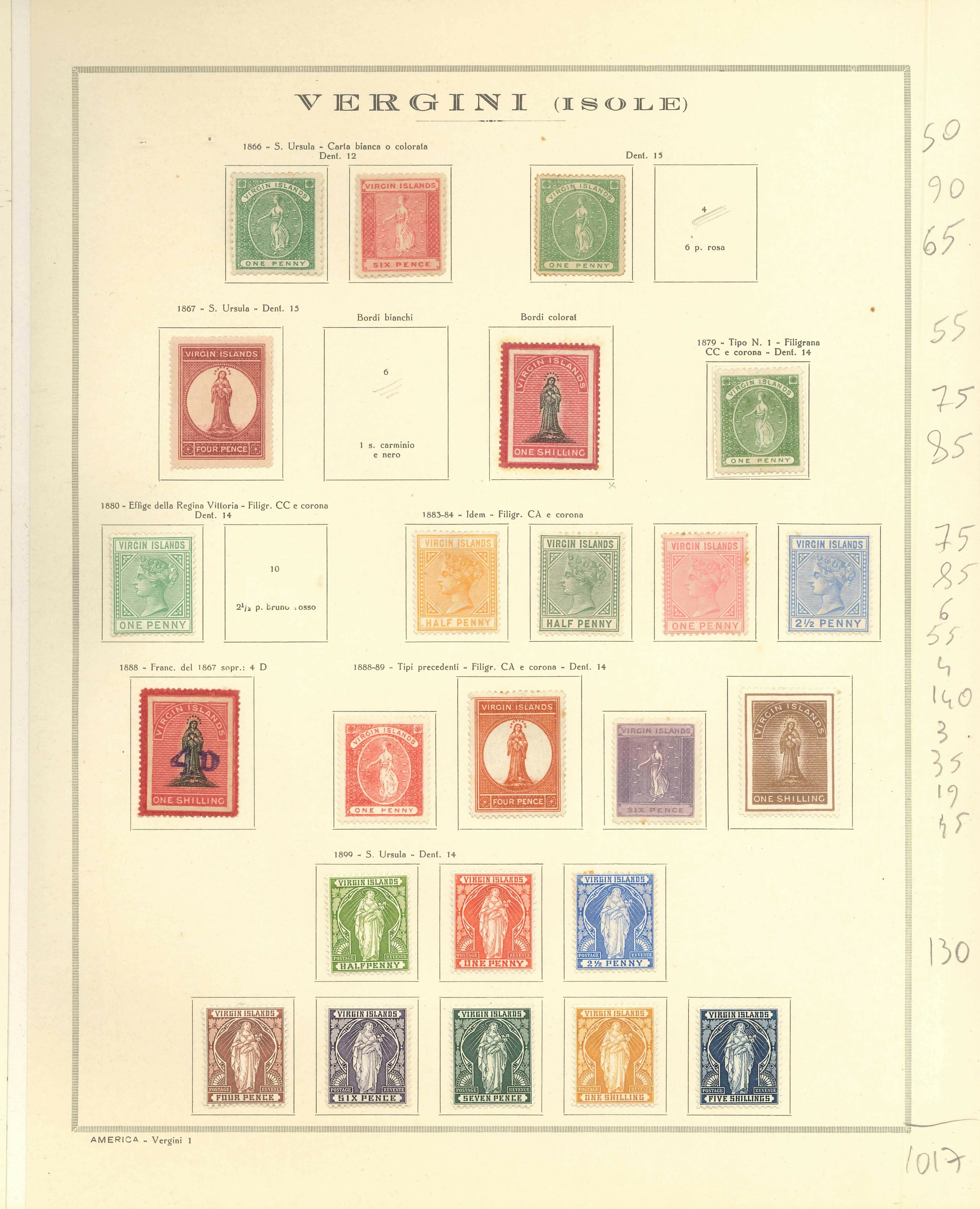 Lot 2223 - BRITISH VIRGIN ISLAND Lots & Collections -  Ponte Auction House Stamps Auction 505