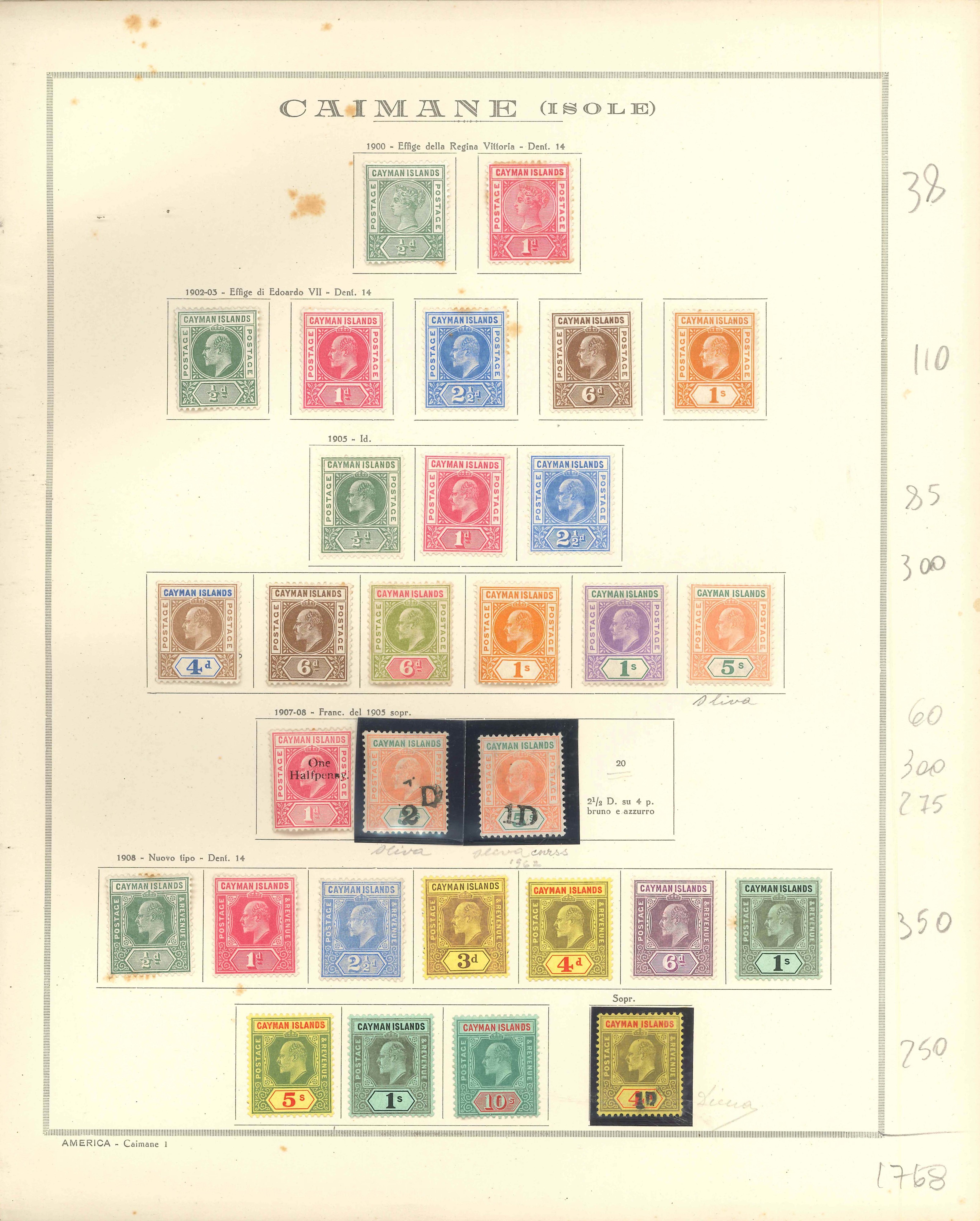 Lot 2229 - cayman islands Lots & Collections -  Ponte Auction House Stamps Auction 505