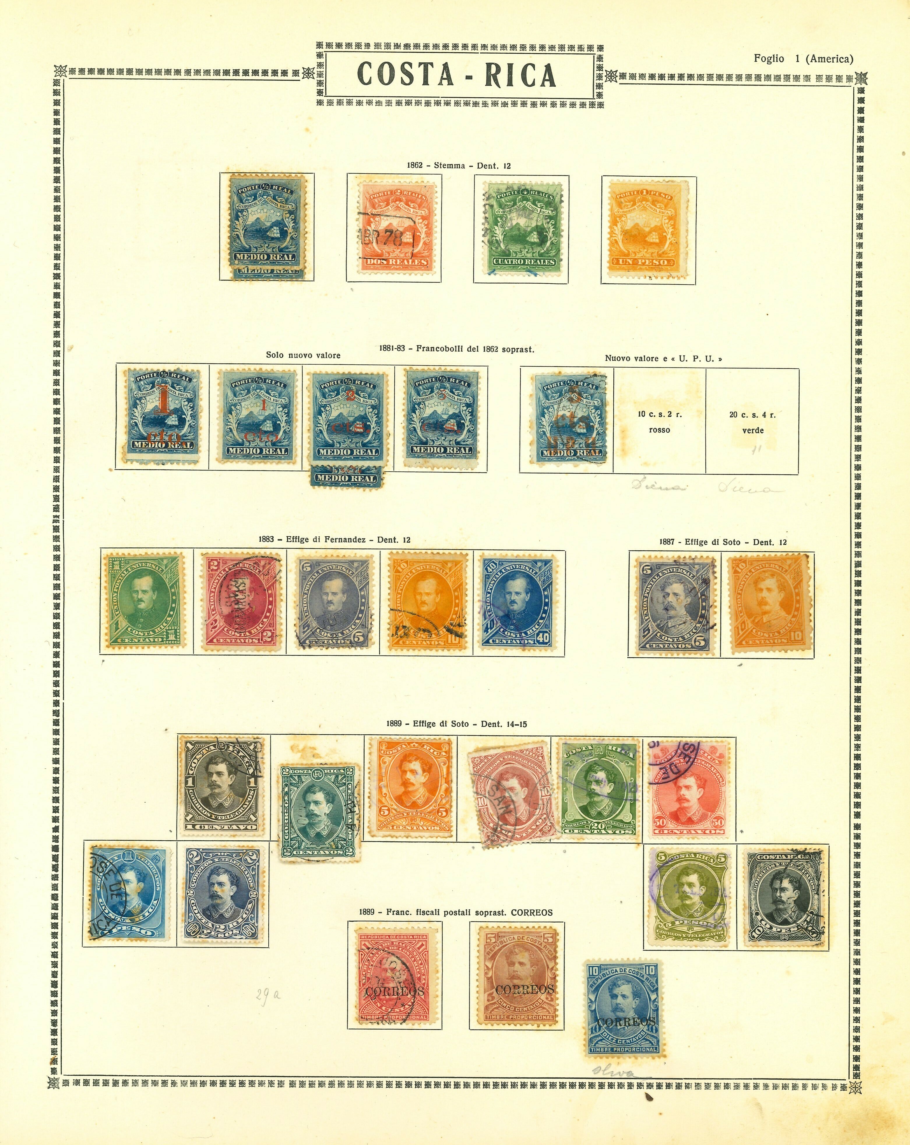 Lot 2236 - Costa Rica Lots & Collections -  Ponte Auction House Stamps Auction 505