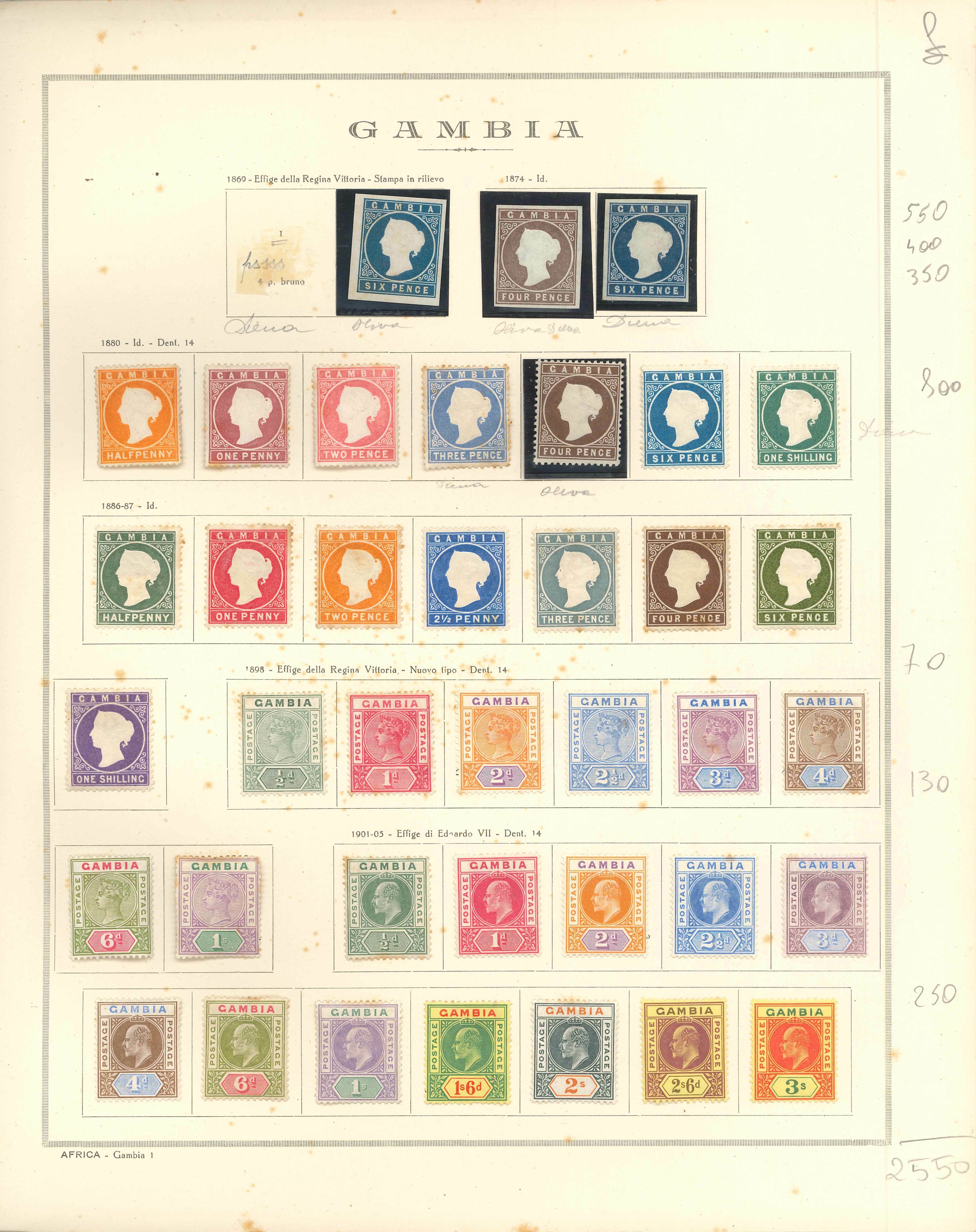 Lot 2256 - gambia Lots & Collections - Ponte Auction House Stamps Auction 505 Lot 2256 - gambia Lots & Collections - Ponte Auction House Stamps Auction 505