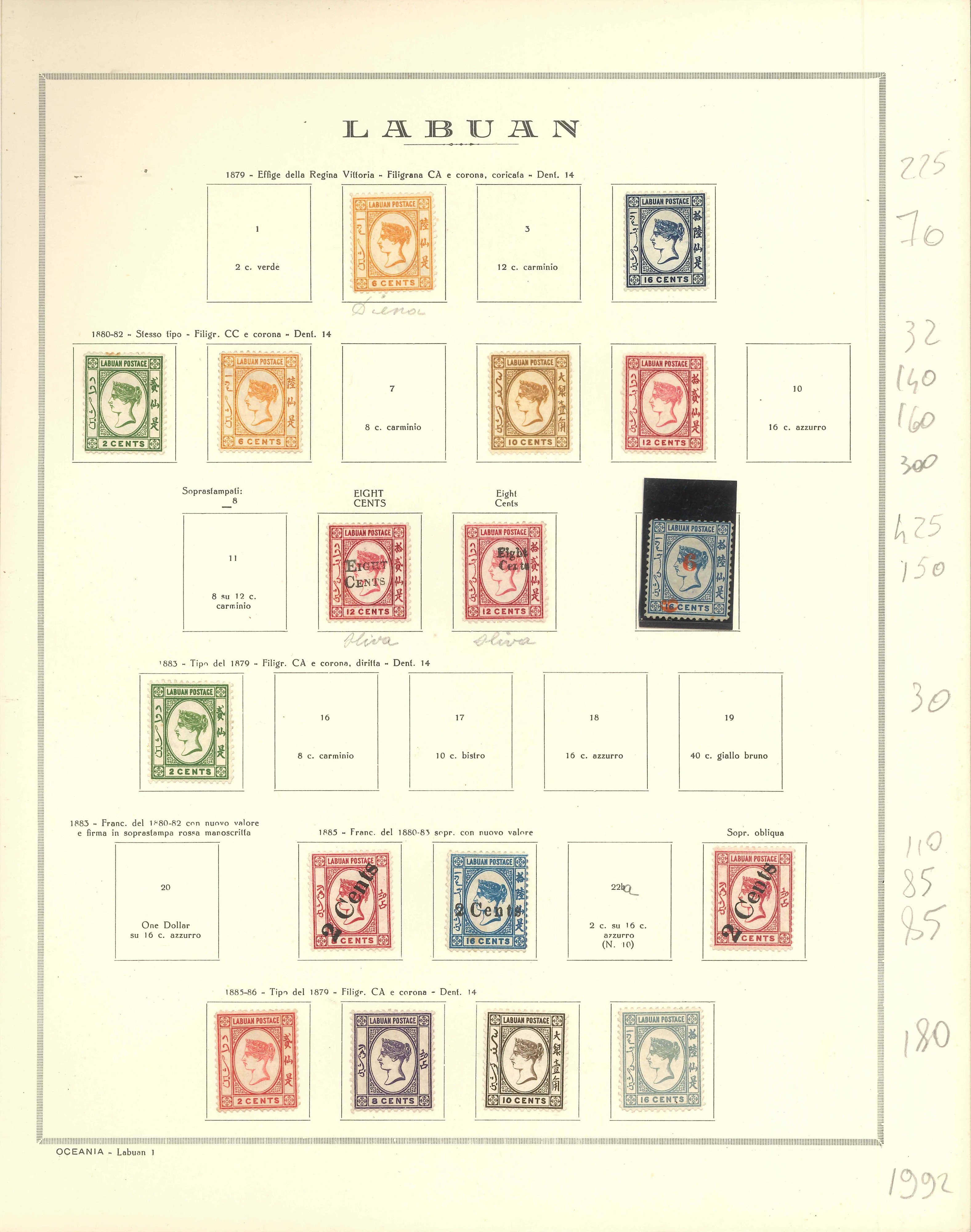 Lot 2292 - Labuan Lots & Collections -  Ponte Auction House Stamps Auction 505
