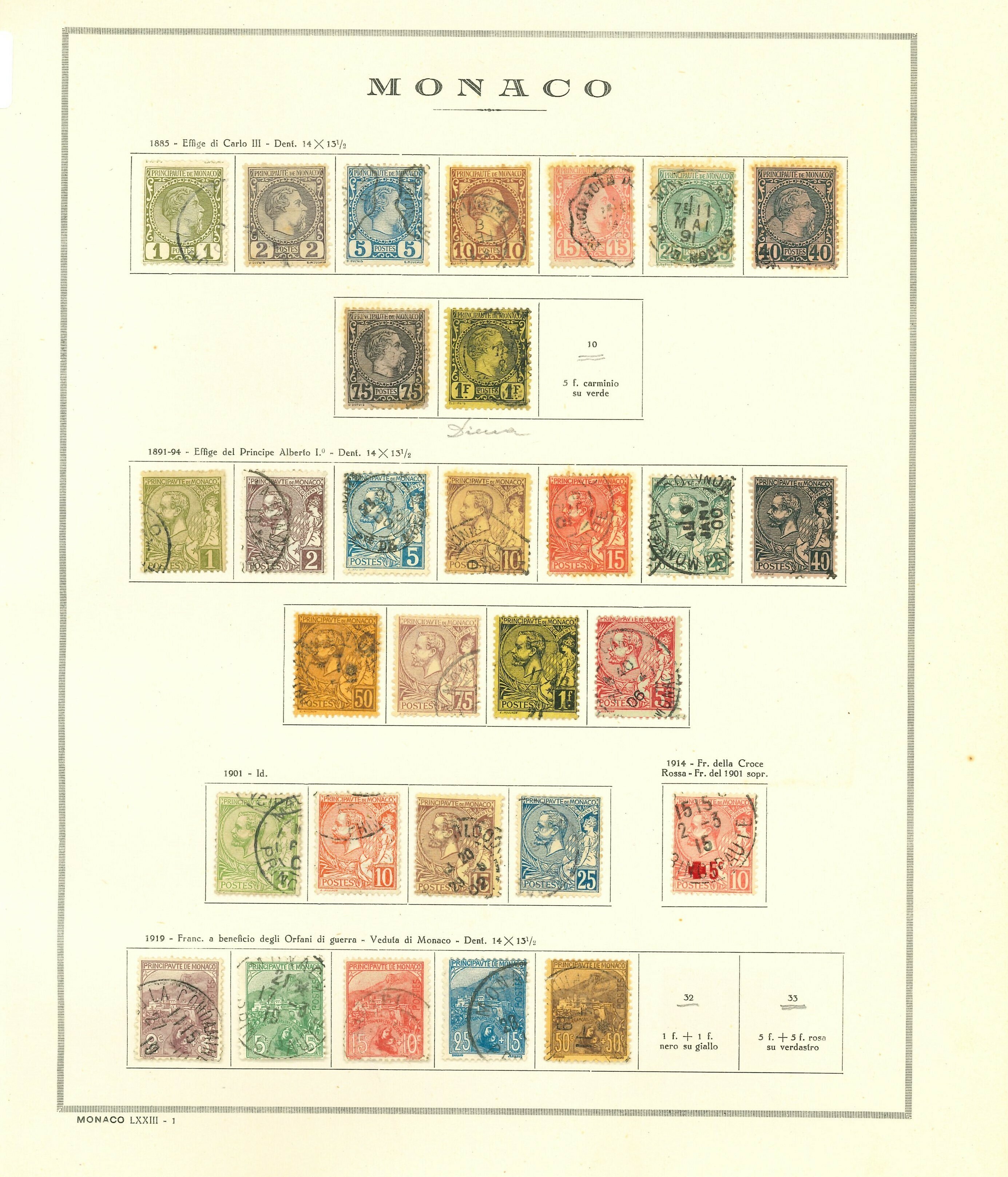 Lot 2303 - Monaco Lots & Collections - Ponte Auction House Stamps Auction 505 Lot 2303 - Monaco Lots & Collections - Ponte Auction House Stamps Auction 505