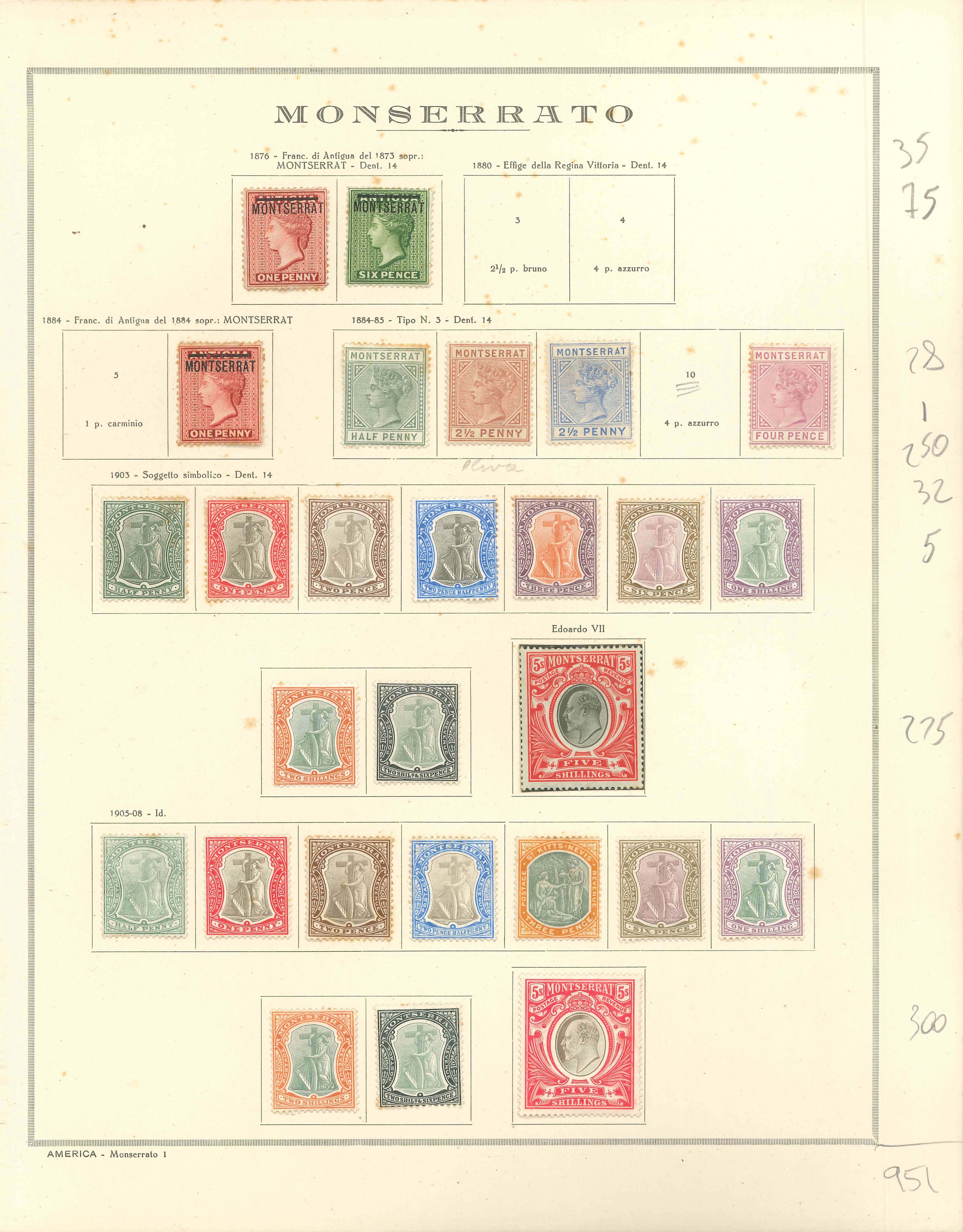 Lot 2304 - montserrat Lots & Collections - Ponte Auction House Stamps Auction 505 Lot 2304 - montserrat Lots & Collections - Ponte Auction House Stamps Auction 505