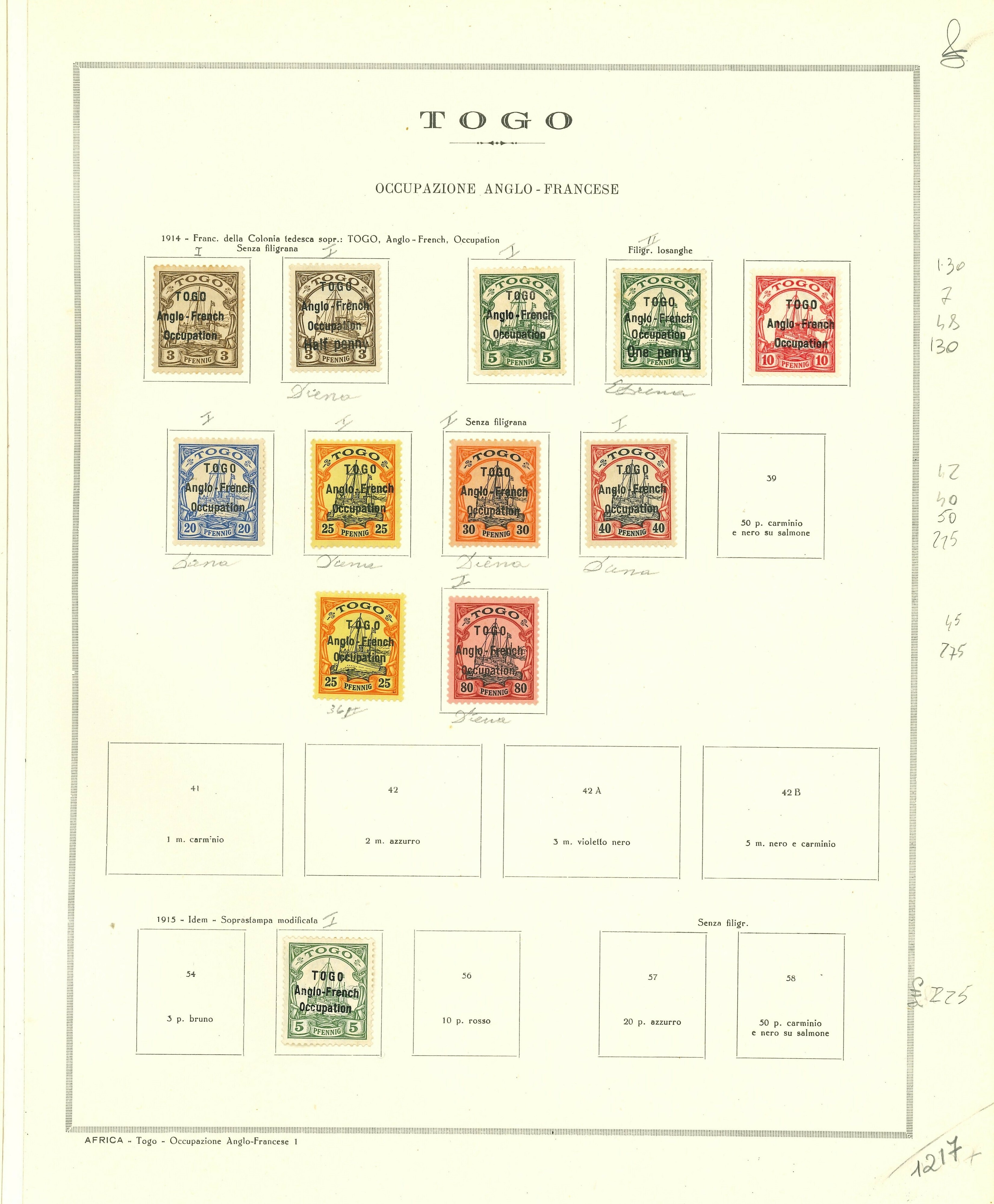 Lot 2363 - togo Lots & Collections - Ponte Auction House Stamps Auction 505 Lot 2363 - togo Lots & Collections - Ponte Auction House Stamps Auction 505