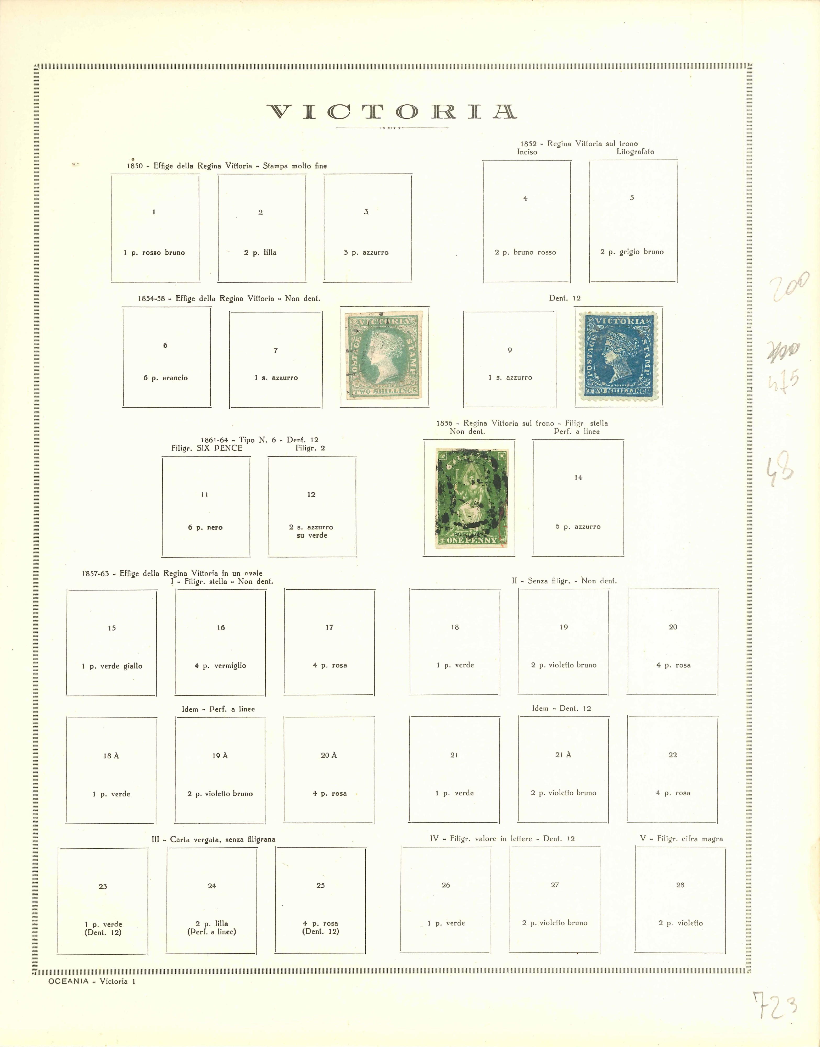 Lot 2374 - victoria Lots & Collections -  Ponte Auction House Stamps Auction 505