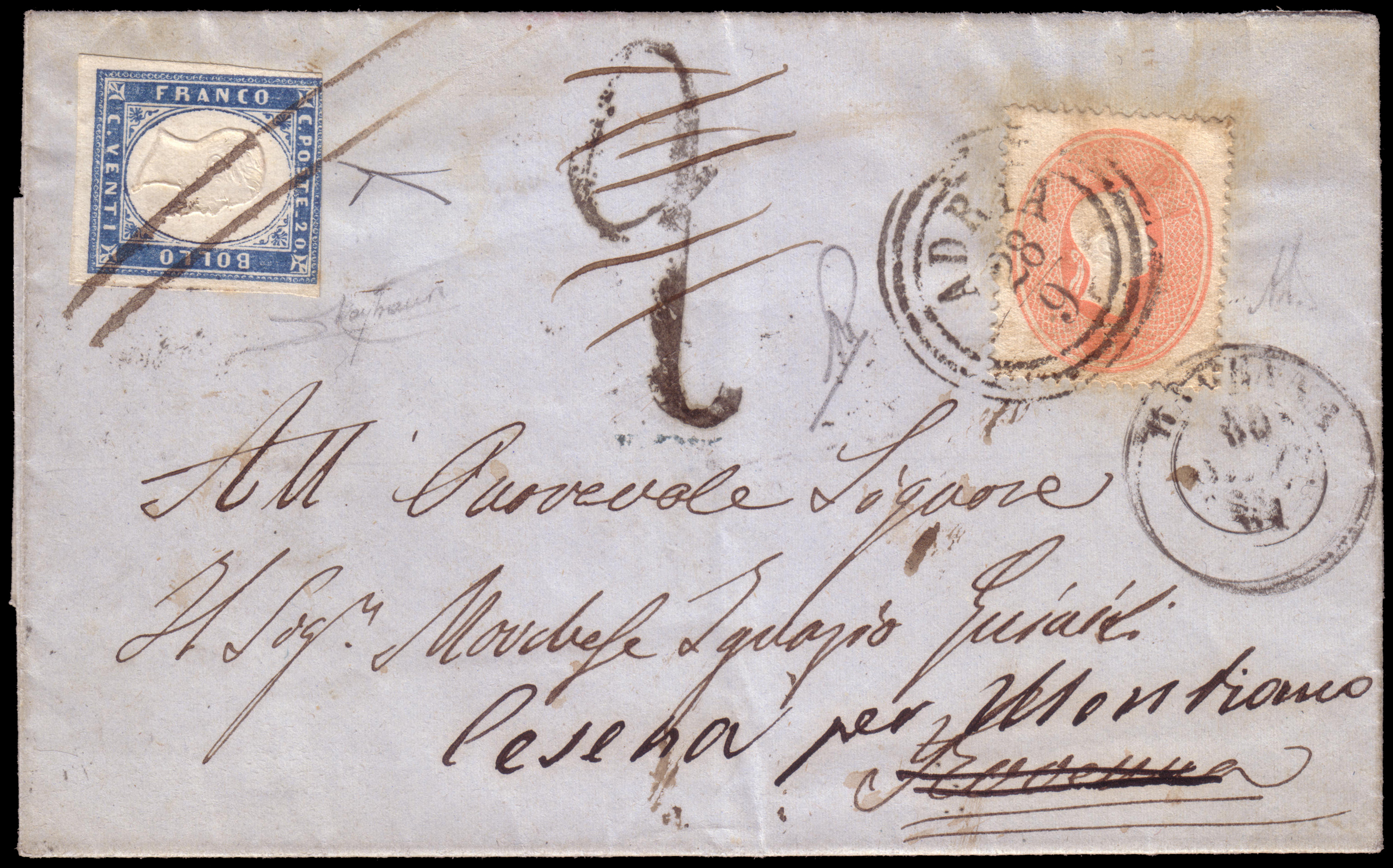 Lot 2386 - LOMBARDO-VENETO/SARDEGNA Individual lots - Ponte Auction House Stamps Auction 505 Lot 2386 - LOMBARDO-VENETO/SARDEGNA Individual lots - Ponte Auction House Stamps Auction 505