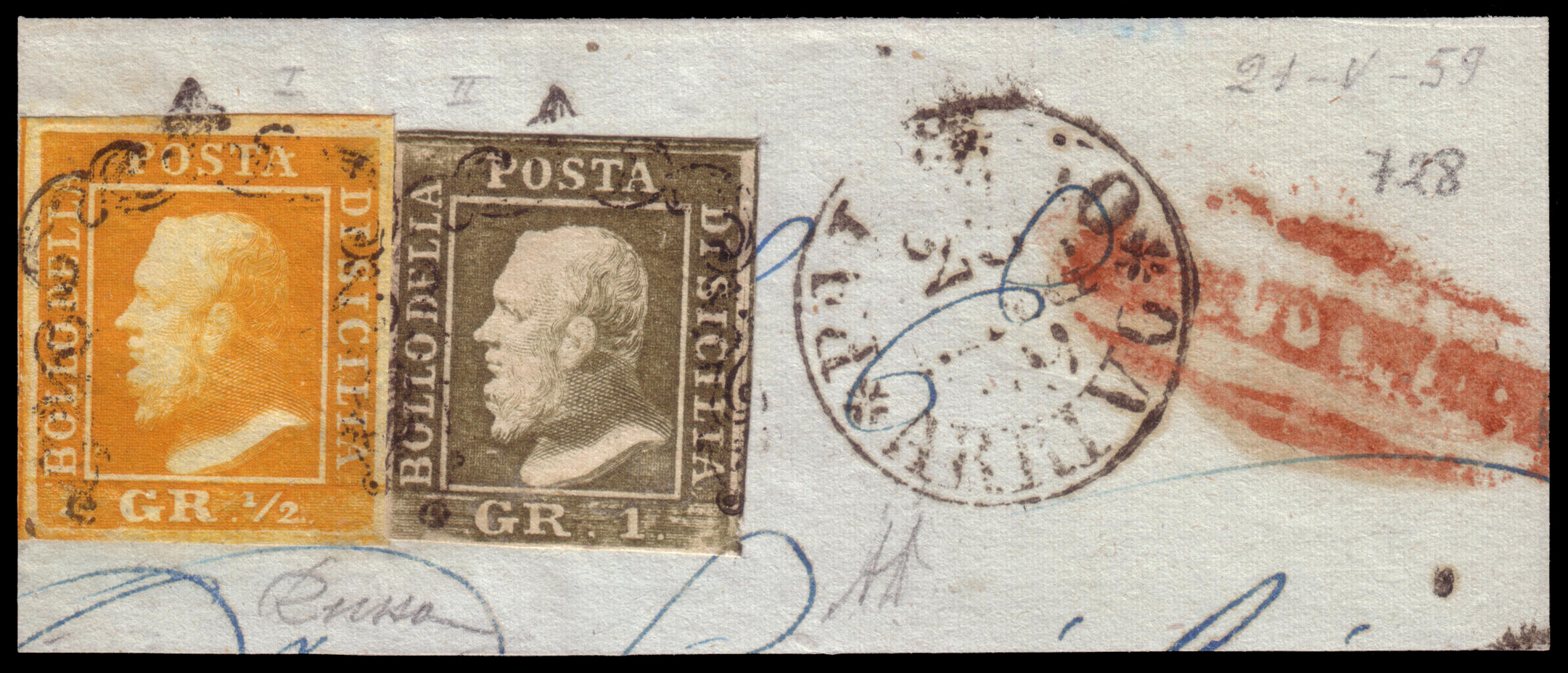 Lot 2400 - sicilia Individual lots -  Ponte Auction House Stamps Auction 505