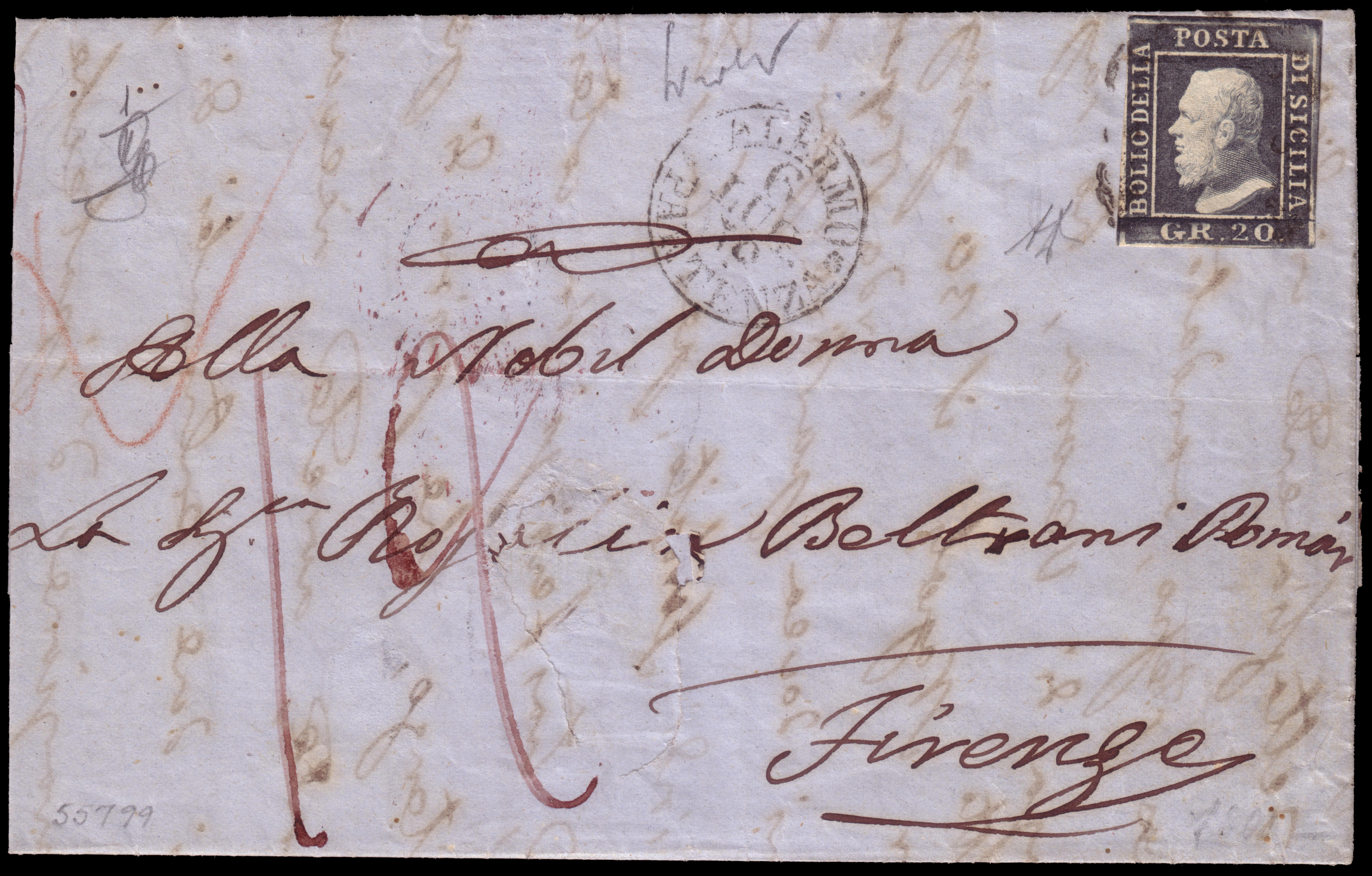 Lot 2408 - sicilia Individual lots -  Ponte Auction House Stamps Auction 505
