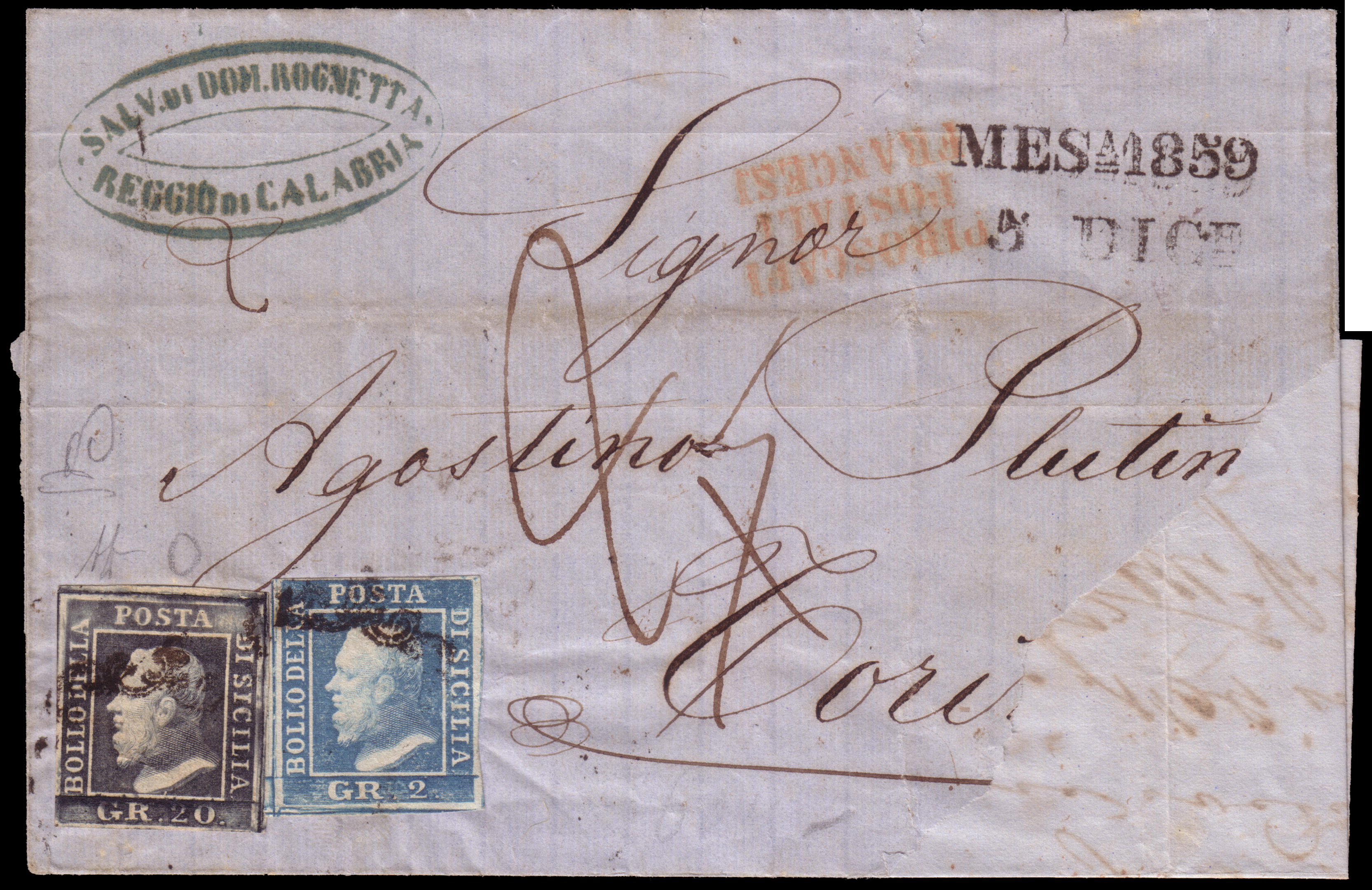 Lot 2409 - sicilia Individual lots -  Ponte Auction House Stamps Auction 505
