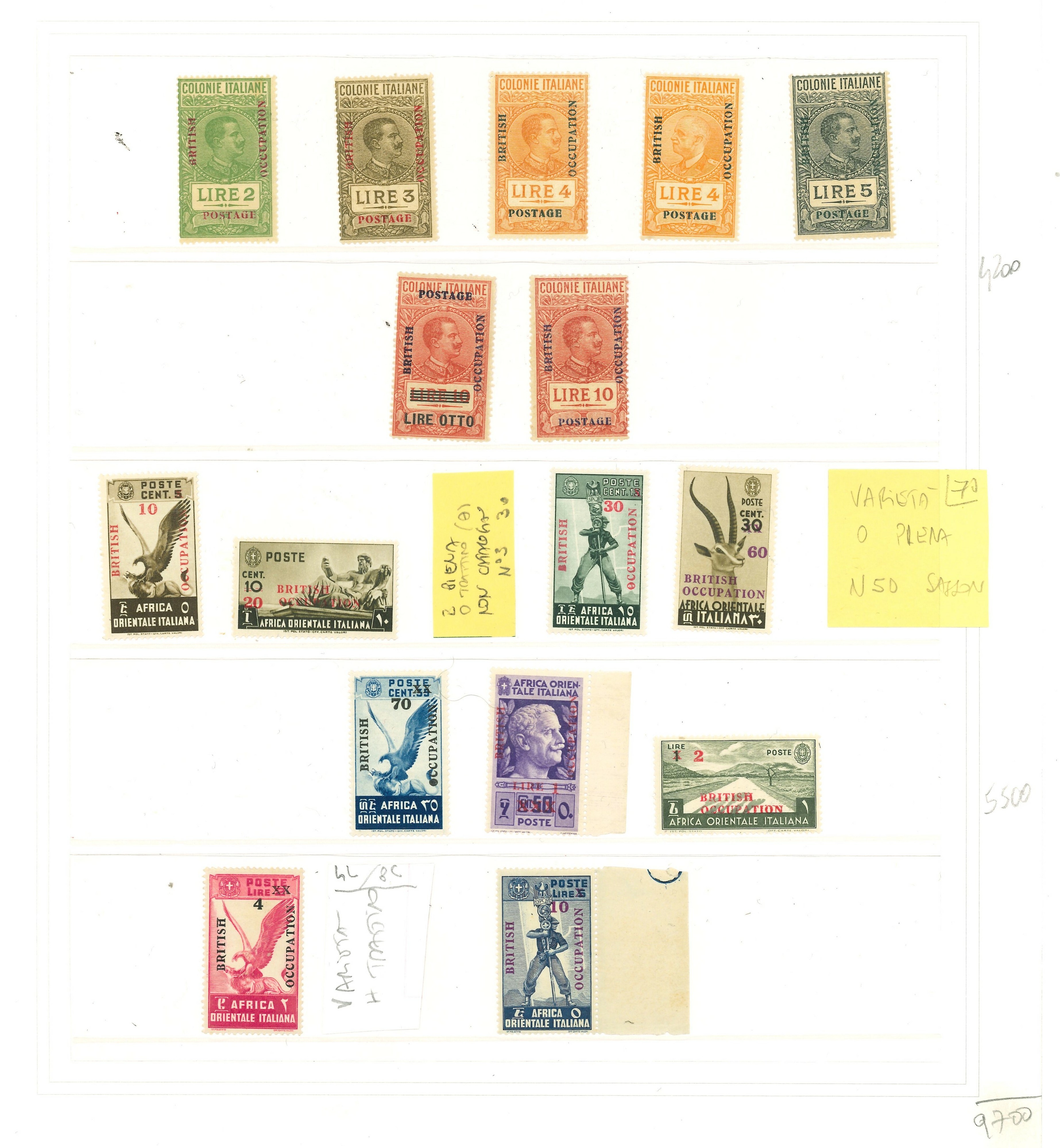 Lot 2563 - OCCUPAZIONE BRITANNICA Lots & Collections - Ponte Auction House Stamps Auction 505 Lot 2563 - OCCUPAZIONE BRITANNICA Lots & Collections - Ponte Auction House Stamps Auction 505
