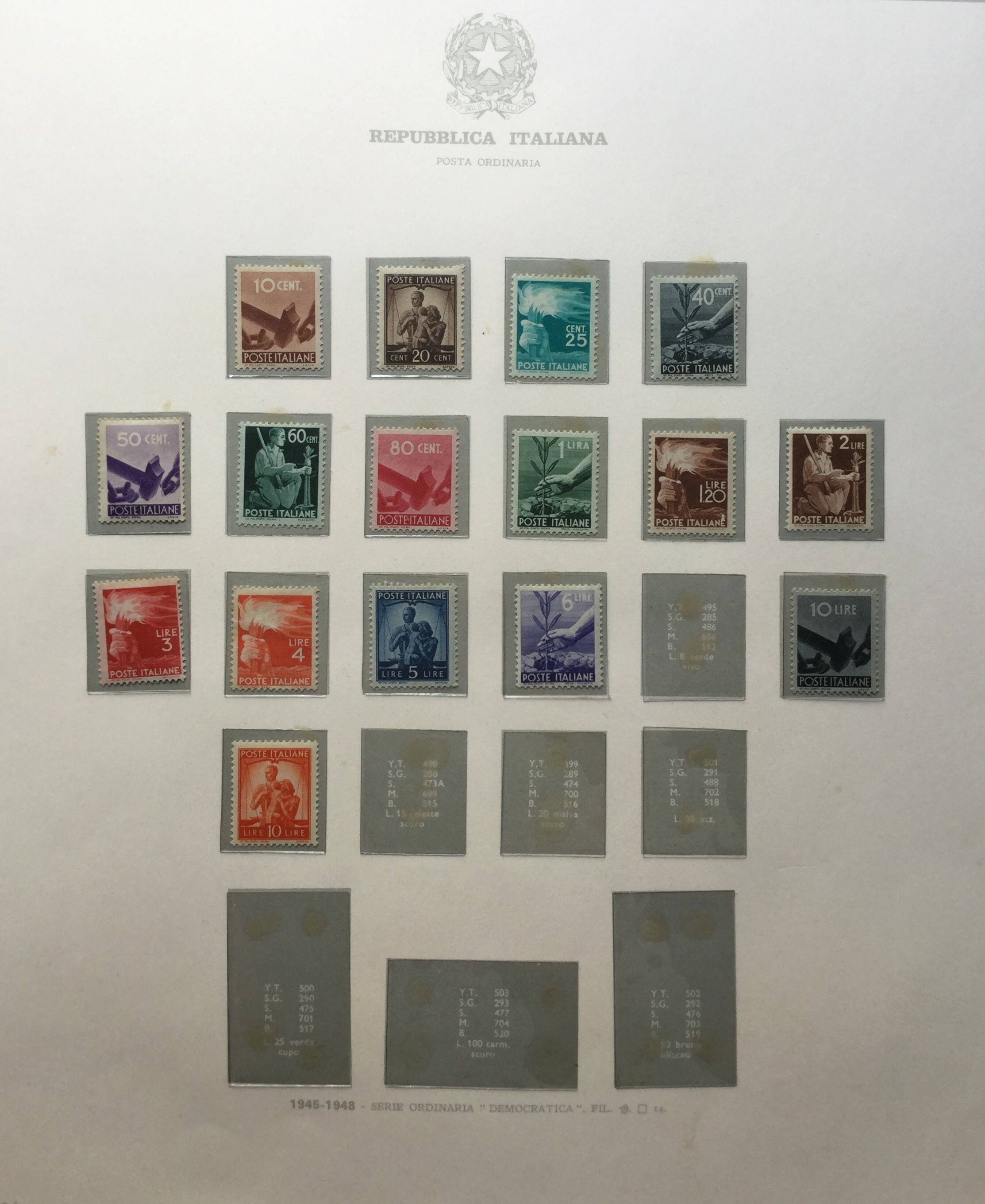 Lot 2593 - repubblica Lots & Collections - Ponte Auction House Stamps Auction 505 Lot 2593 - repubblica Lots & Collections - Ponte Auction House Stamps Auction 505