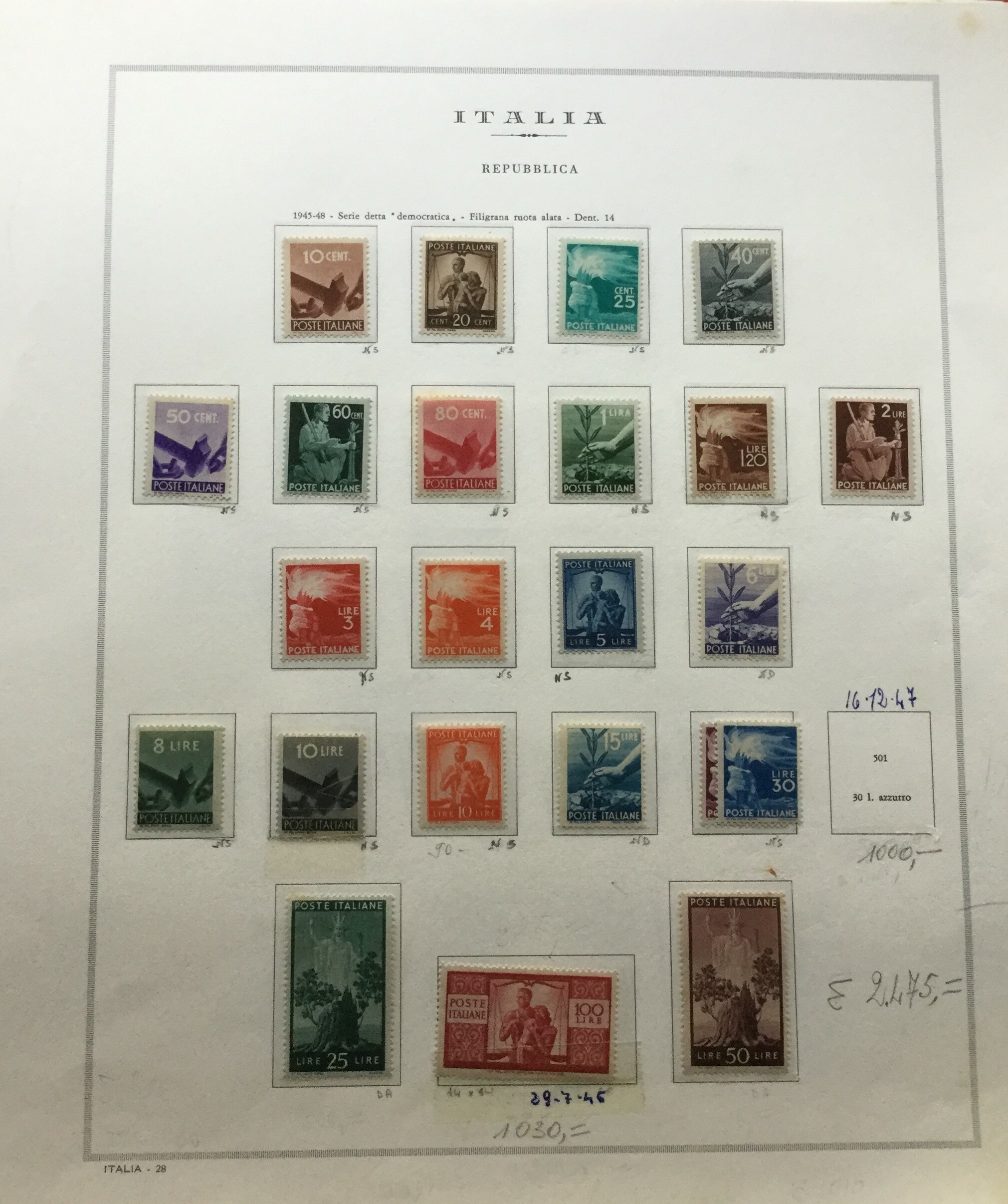 Lot 2602 - repubblica Lots & Collections - Ponte Auction House Stamps Auction 505 Lot 2602 - repubblica Lots & Collections - Ponte Auction House Stamps Auction 505